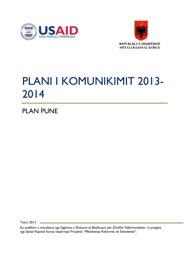 Plani i Komunikimit 2013-2014