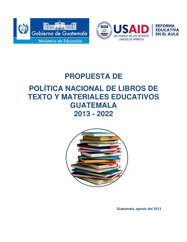 Política Nacional de Libros de Texto y Materiales Educativos de Guatemala