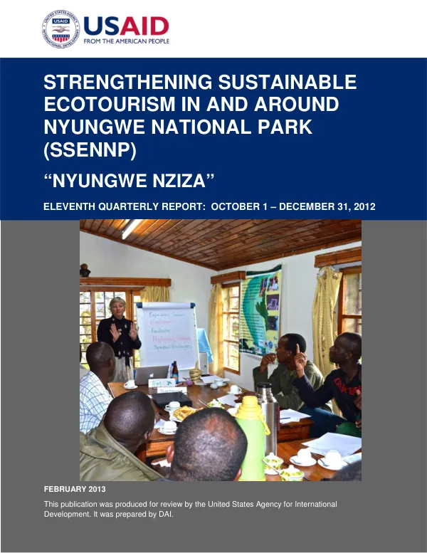 Strengthening Sustainable Ecotourism in and around Nyungwe National Park (SSENNP) "Nyungwe Nziza"