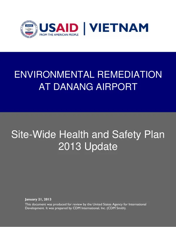 Sitewide Health and Safety Plan 2013 Update