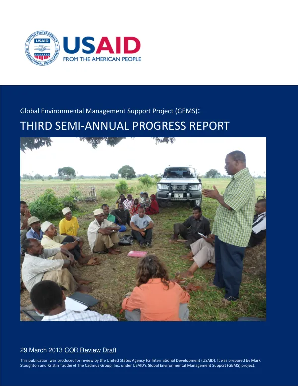Global Environmental Management Support Project (GEMS) Third Semi-Annual Progress Report