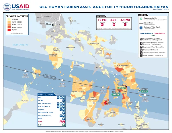 USG HUMANITARIAN ASSISTANCE FOR TYPHOON YOLANDA/HAIYAN