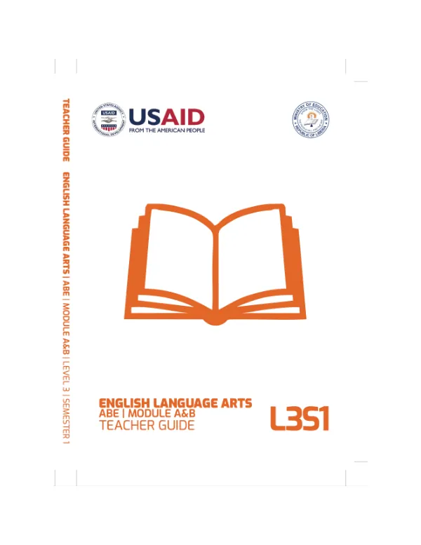 English Language Arts Level 3, Semester 1, Facilitator’s Manual (Field Test Version)
