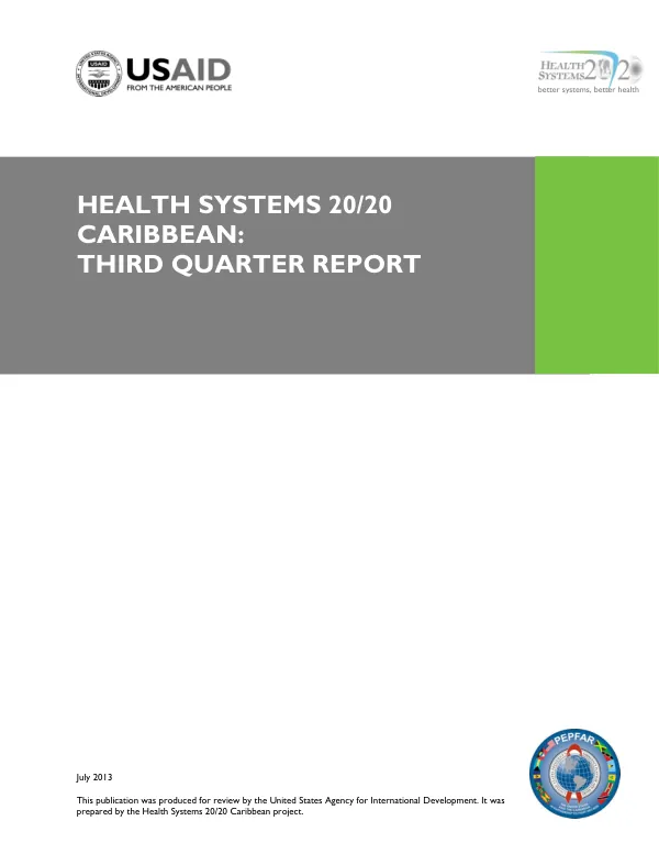 Health Systems 20/20 Caribbean: Third Quarter Report