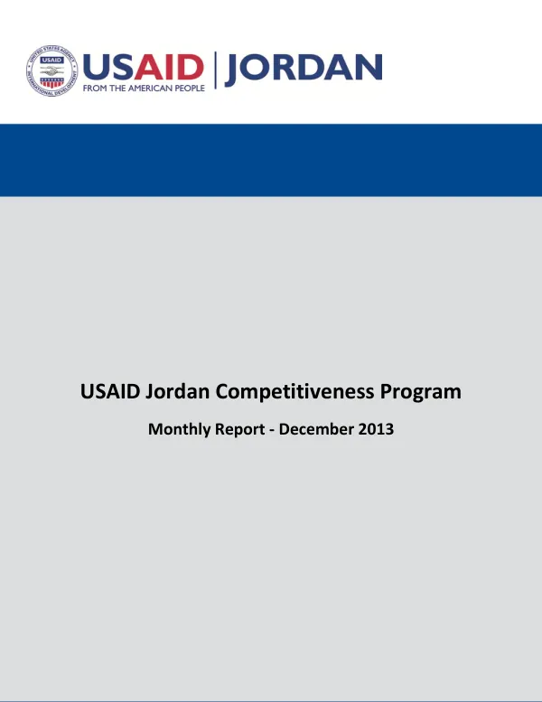 JCP Monthly Report - December 2013