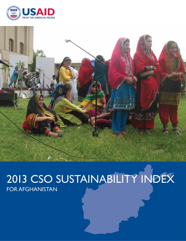 2013 CSO Sustainability Index for Afghanistan