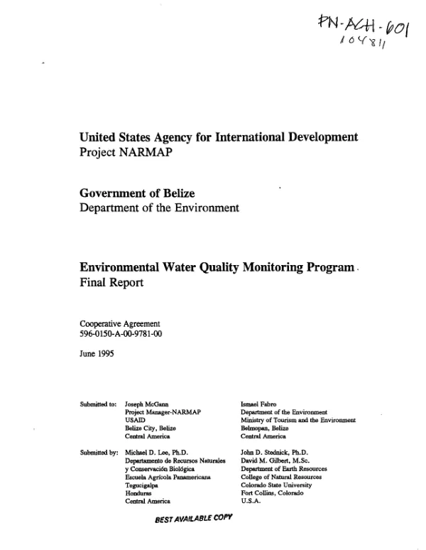 Situational analysis for guiding USAID/India and EHP/India : technical assistance efforts in Indore, Madhya Pradesh, India