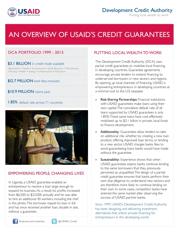 An Overview of USAID's Credit Guarantees