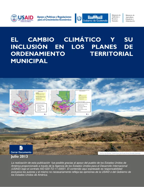 El cambio climático y su inclusión en los planes de ordenamiento territorial municipal