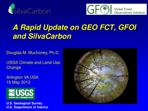 Rapid Update on GEO FCT, GFOI and SilvaCarbon