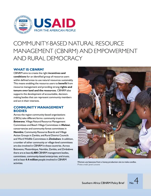 Community-Based Natural Resource Management (CBNRM) and Empowerment and Rural Democracy