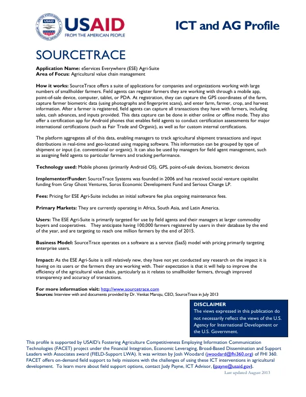 ICT and Ag Profile