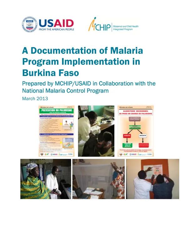 A Documentation of Malaria Program Implementation in Burkina Faso