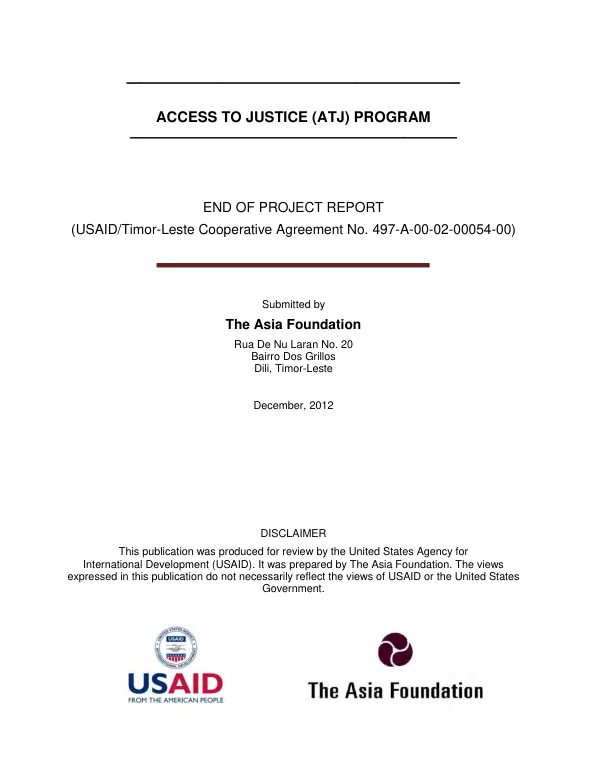 Breedlove Haiti project : final performance report