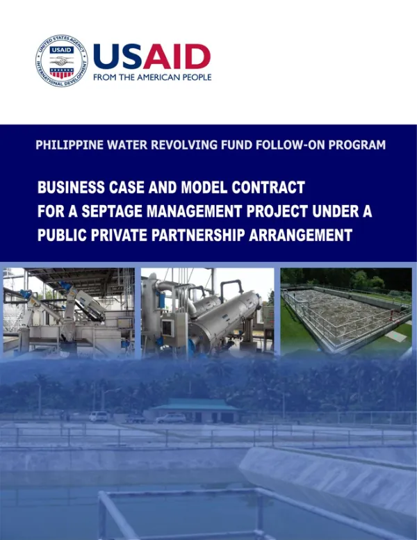Business Case and Model Contract for Build-Operate-Transfer Septage Management Project