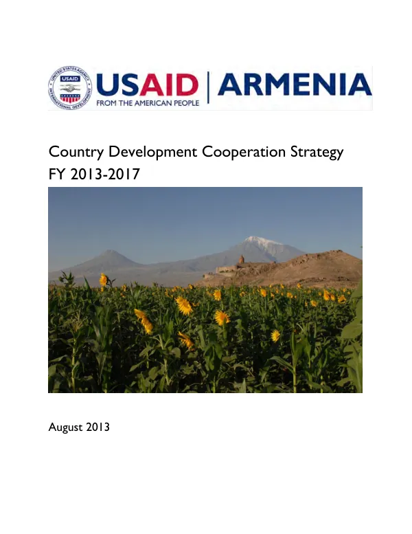 Country Development Cooperation Strategy FY 2013-2017