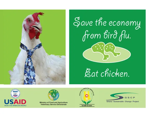 Save the economy from bird flu. Eat chicken.