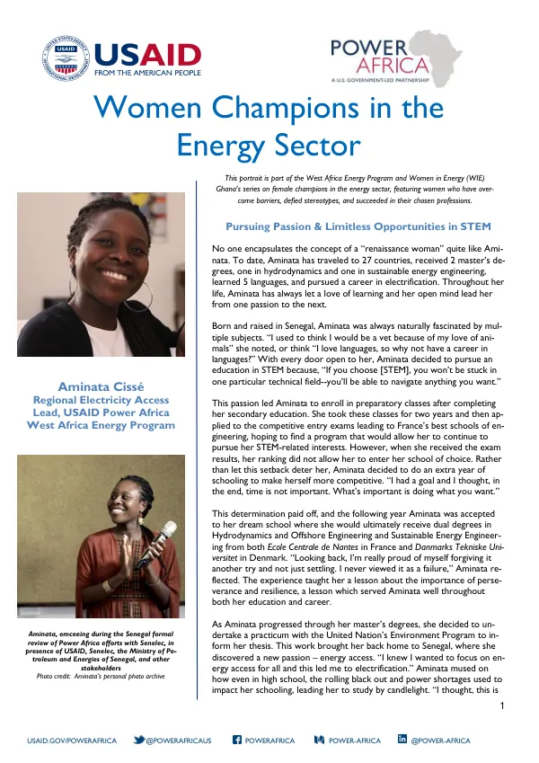 Women Champions in the Energy Sector