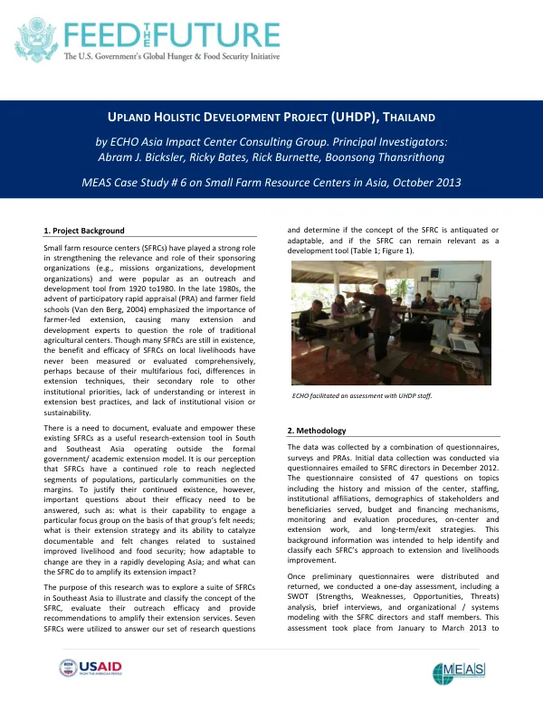 MEAS Case Study # 6 on Small Farm Resource Centers in Asia