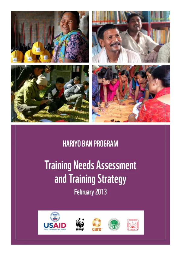 Training Needs Assessment and Training Strategy for Hariyo Ban Program