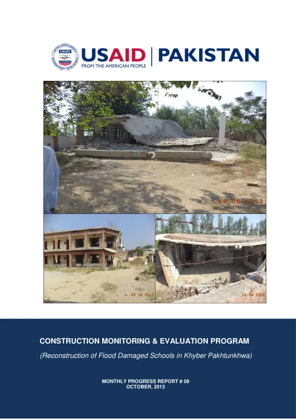 Monthly Progress Report for October 2013: Building Component-CMEP