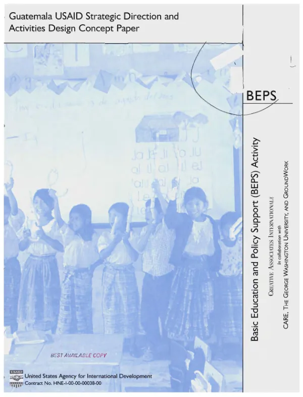 Guatemala USAID strategic direction and activities design : concept paper