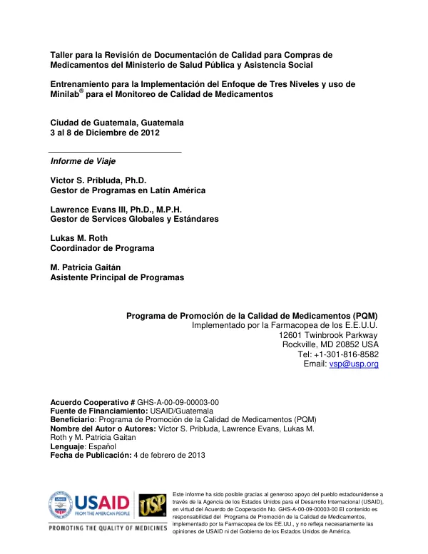 Estableciendo un Programa de Monitoreo de Calidad de Medicina en el Perú