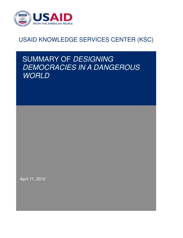 Designing Democracies in a Dangerous World: A Review
