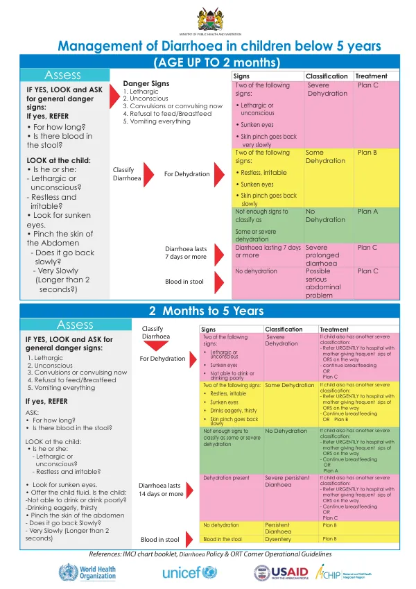 Job Aid on diarrhoea in A4