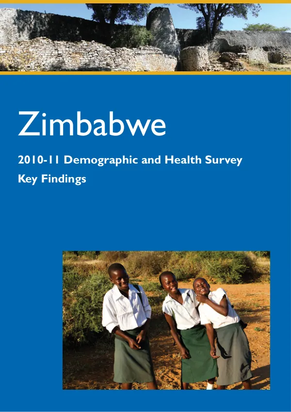 2010-11 Zimbabwe Demographic and Health Survey