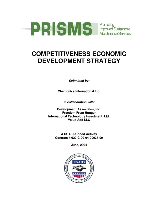 Competitiveness economic development strategy