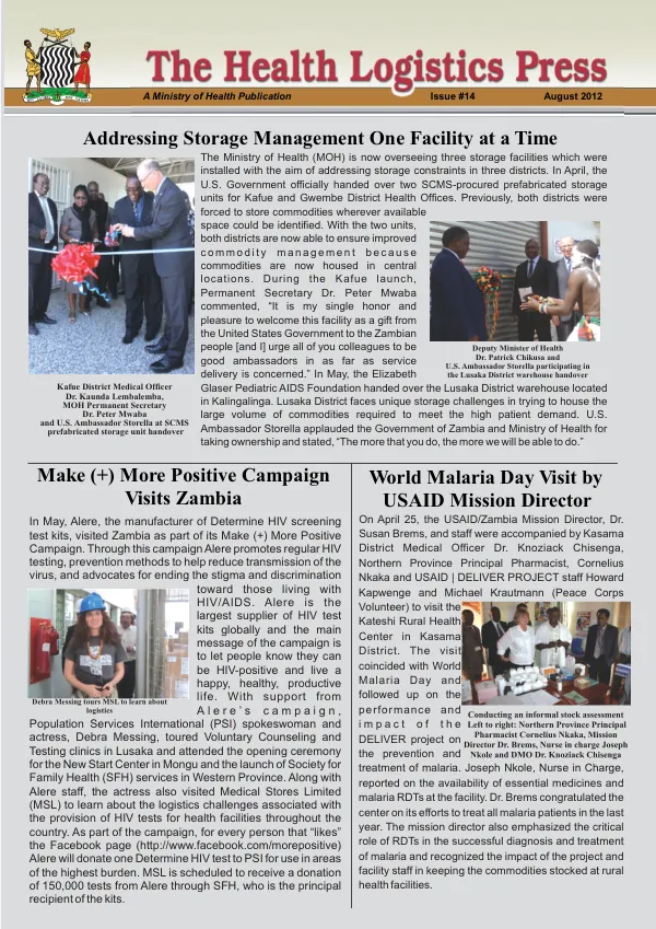 The Health Logistics Press, August 2012