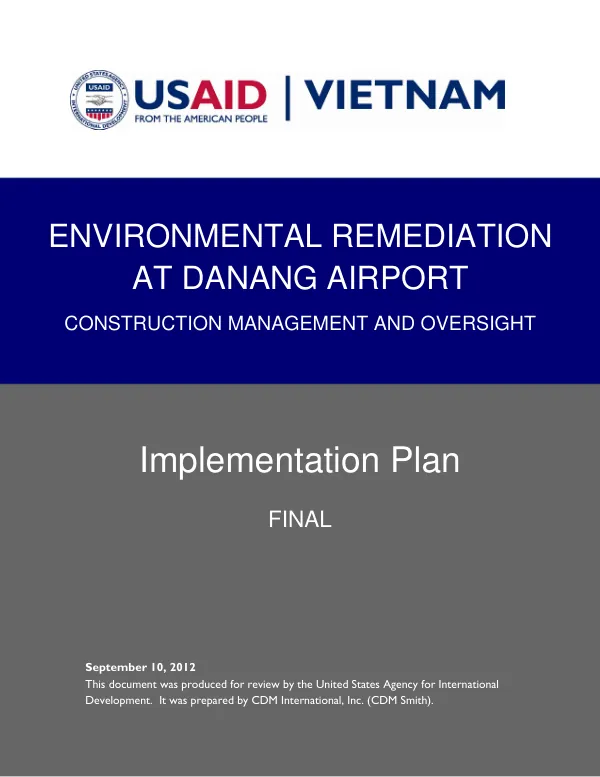 Implementation Plan for Environmental Remediation at Danang Airport