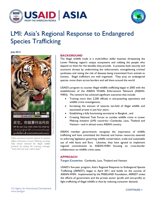 Asia’s Regional Response to Endangered Species Trafficking