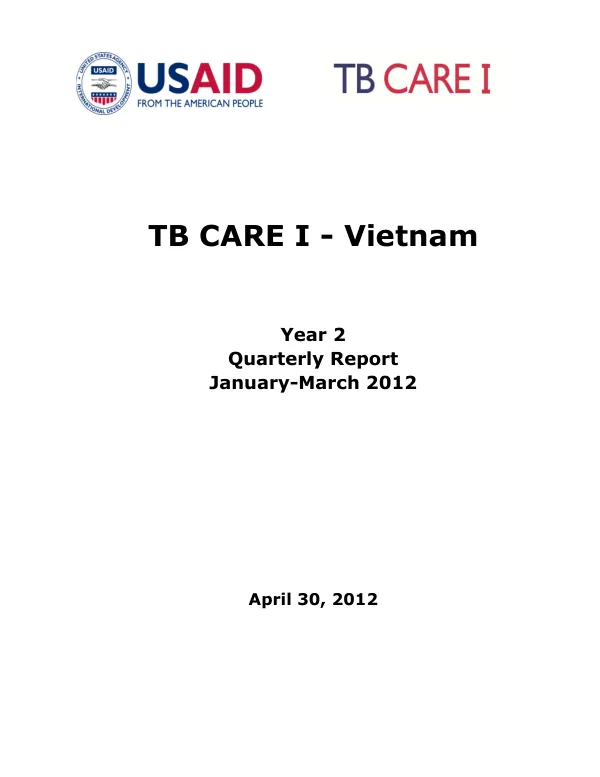 TB CARE I - Vietnam Year 2 Quarterly Report January-March 2012