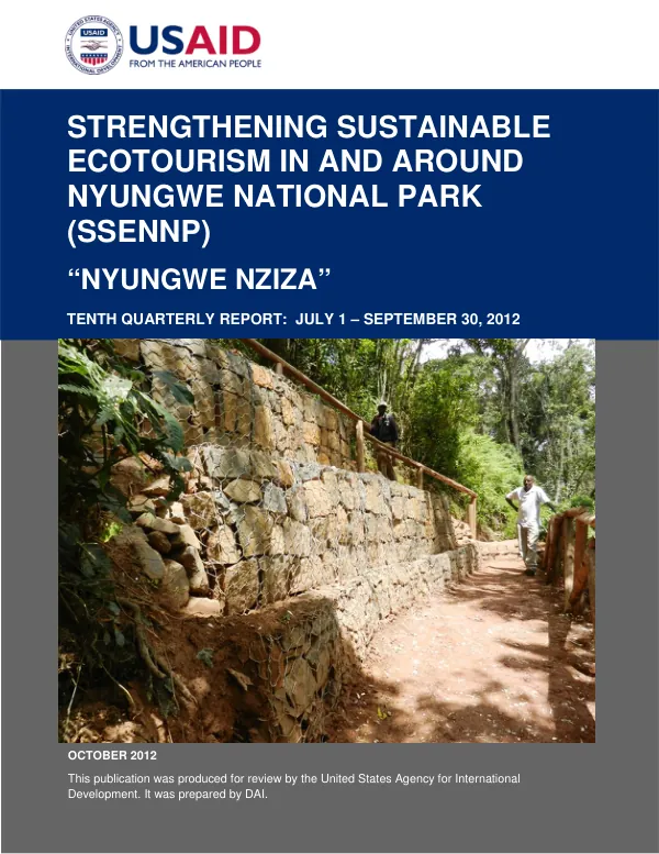 Strengthening Sustainable Ecotourism in and around Nyungwe National Park (SSENNP) "Nyungwe Nziza"
