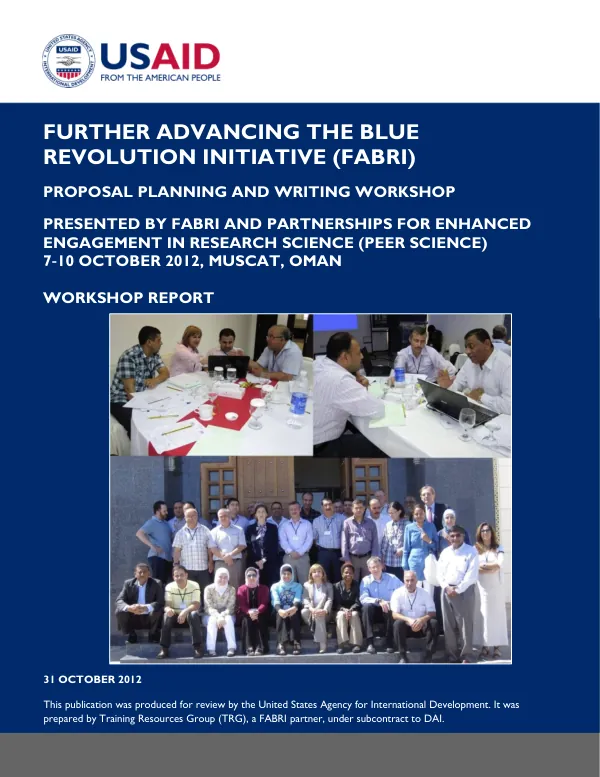 Final Report: Proposal Planning and Writing Workshop