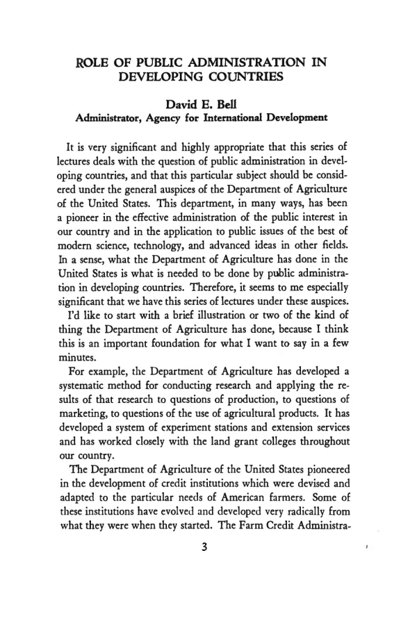 The Role of Public Administration in Developing Countries