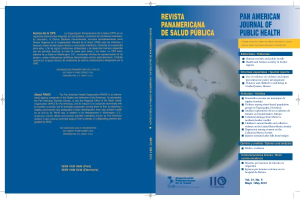 SPECIAL ISSUE ON HUMAN SECURITY AND HEALTH