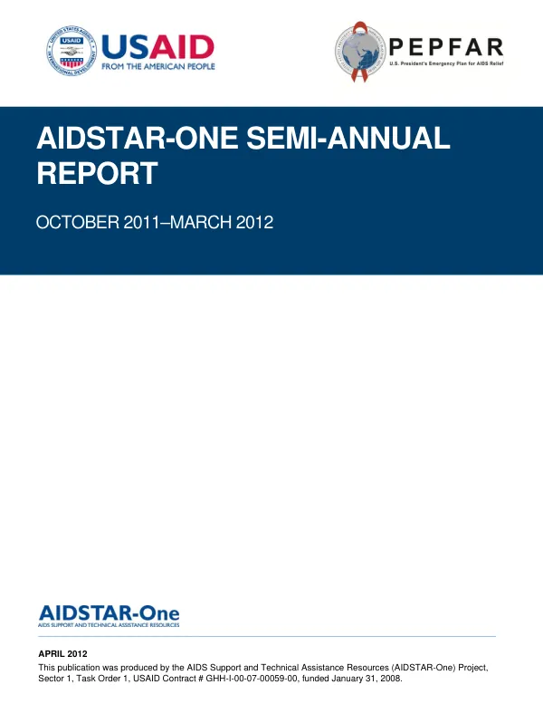 AIDSTAR-One 2012 Semi-Annual Report