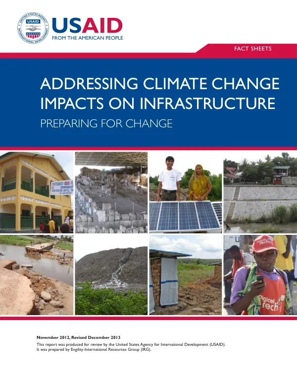 Addressing Climate Change Impacts on Infrastructure: Preparing for Change