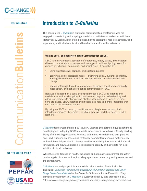 C-Bulletins: Developing and Adapting Materials for Audiences with Lower Literacy Skills