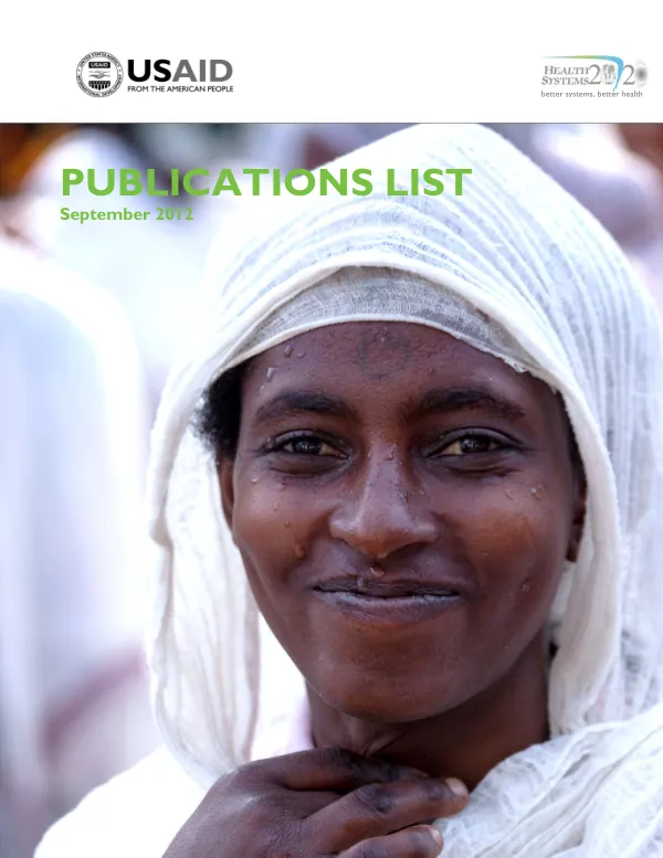 Health Systems 20/20 Publications List