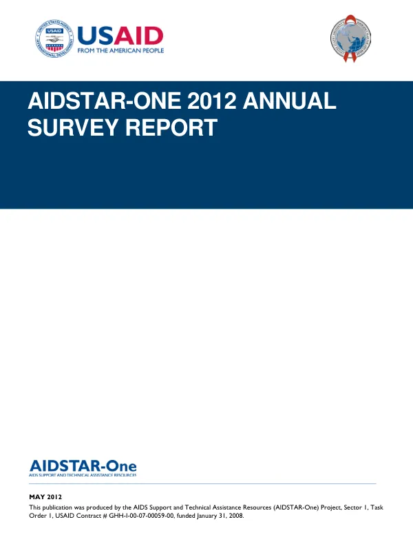 AIDSTAR-ONE ANNUAL SURVEY FEBRUARY 2012