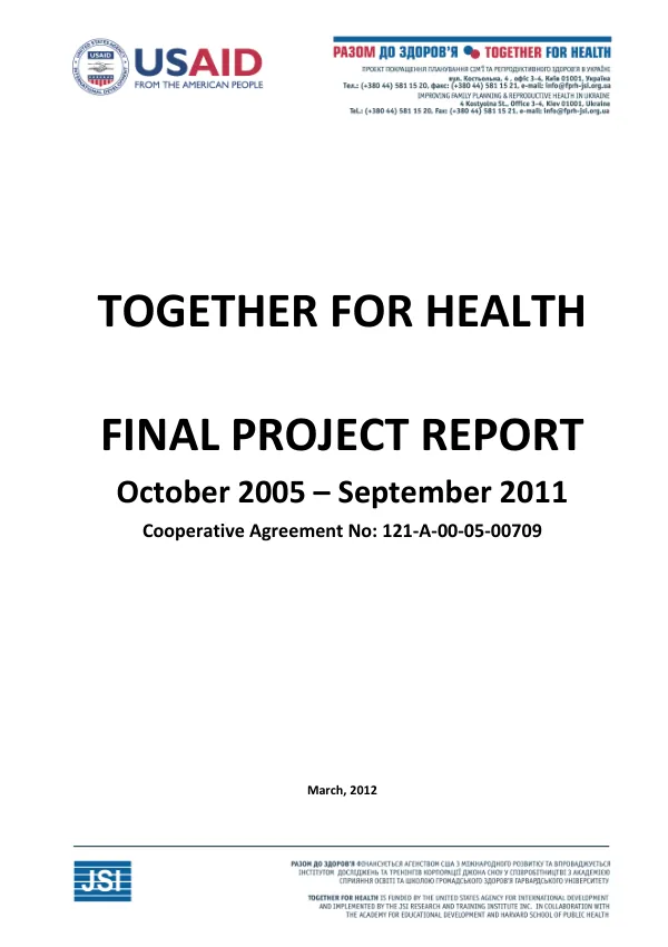 Final Project Report: Together for Health