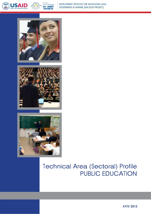 Technical Area (Sectoral) Profi le: PUBLIC EDUCATION in Ukraine