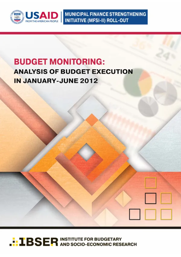 Budget Monitoring: Analysis of Budget Execution in January-June 2012
