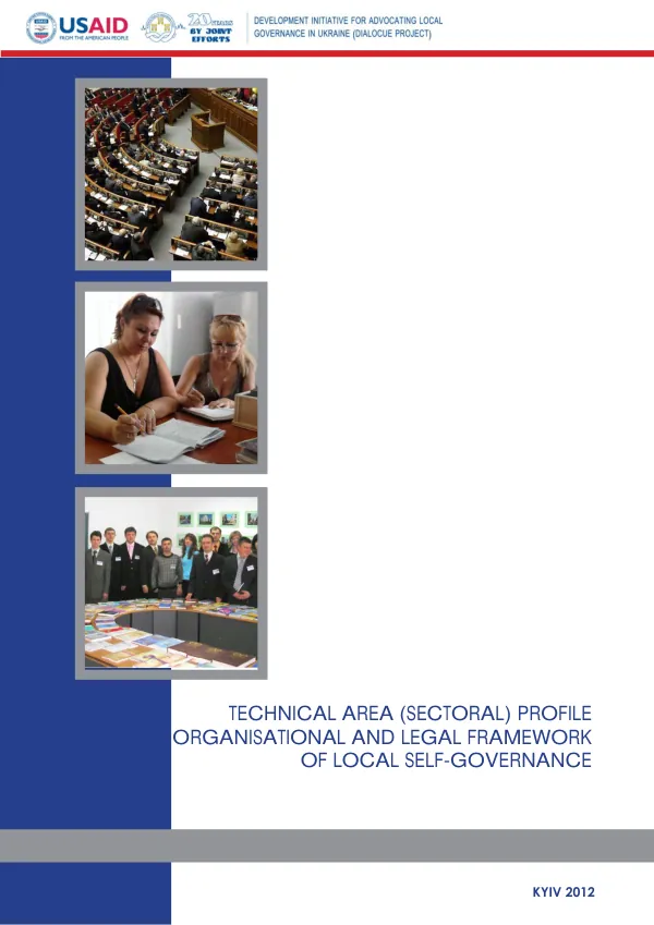 Technical Area (Sectoral) Profile: Organisational and Legal Framework of Local Self-Governance