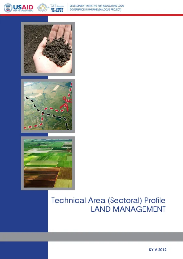 Technical Area (Sectoral) Profile: LAND MANAGEMENT