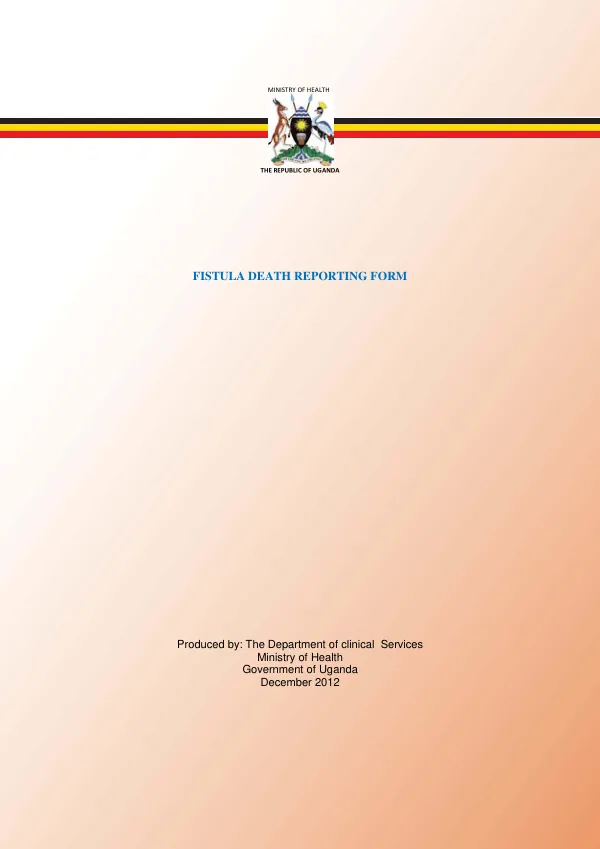Fistula Death Reporting Form